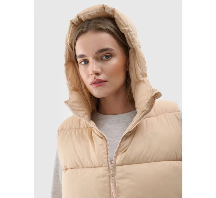 Dámská prošívaná mikina s kapucí bez rukávů model 21432739 - 4F Dámská prošívaná mikina s kapucí bez rukávů model 21432739 - 4F