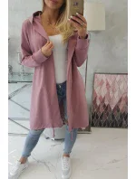 Tmavě růžová bunda s potiskem