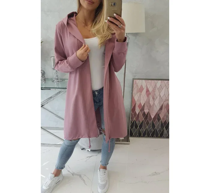 Tmavě růžová bunda s potiskem