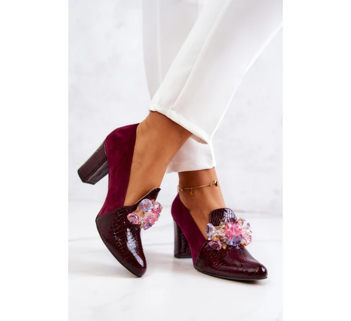 Semišové lodičky z kůže s model 21577735 - Boto