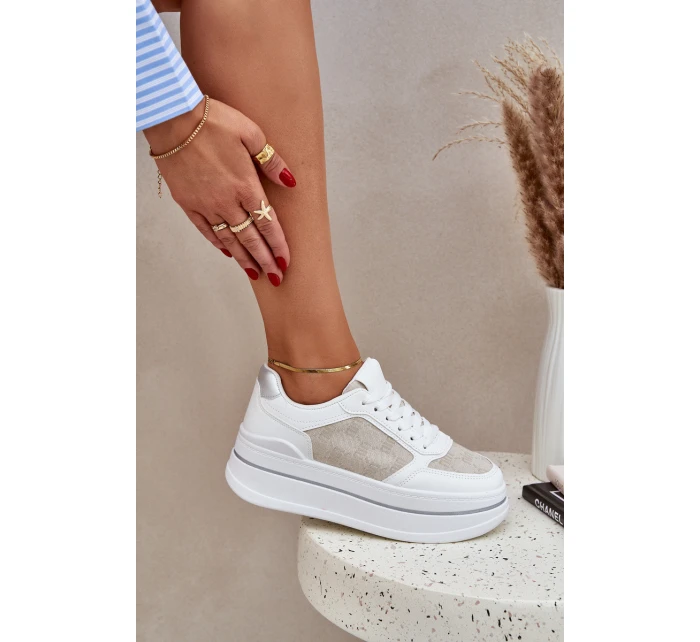 Dámské Tenisky Se Vzorem Bílé model 21683419 - Boto