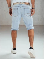 Pánské modré džínové šortky s páskem FashionStreet SX2559