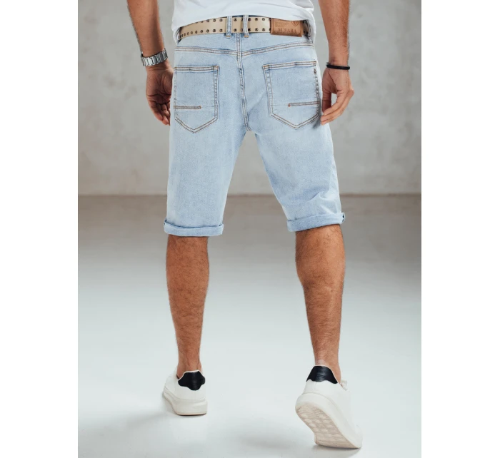 Pánské modré džínové šortky s páskem FashionStreet SX2559