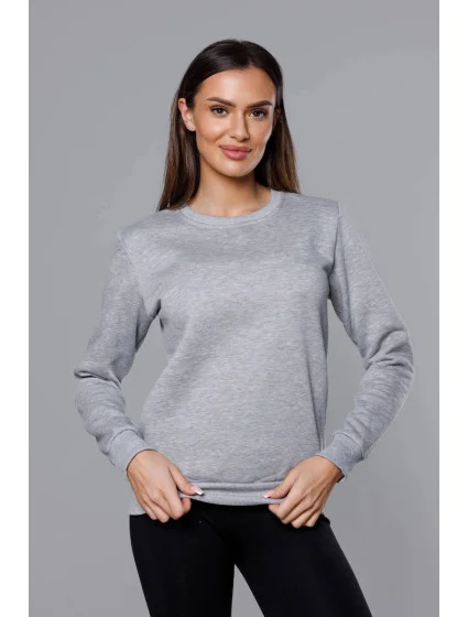 Šedá dámská tepláková mikina se stahovacími lemy (W01-2)