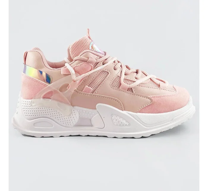 Růžové dámské sneakersy se dvojitými model 17229021 - C'M Paris Růžové dámské sneakersy se dvojitými model 17229021 - C'M Paris