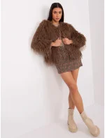 Hnědá kožešinová bunda s podšívkou (2359) Hnědá kožešinová bunda s podšívkou (2359)