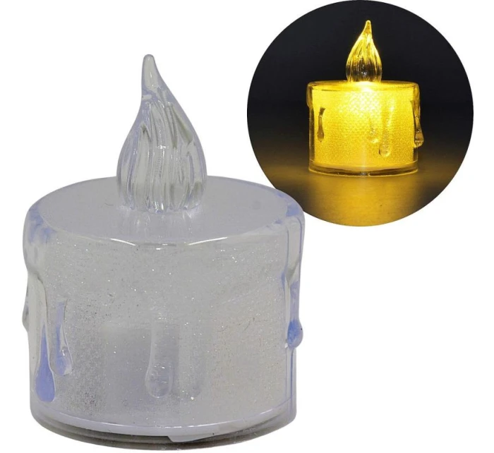 Dekorativní svíčka 3,6x5 cm zdobená LED diodami Dekorativní svíčka 3,6x5 cm zdobená LED diodami