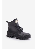 model 21670916 Dámské Botky Z Přírodní Kůže Černé - Zazoo