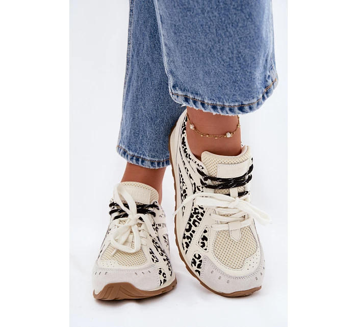 Kožené Semišové Dámské Tenisky Big Star model 22074797 Bílé - Big Star Shoes