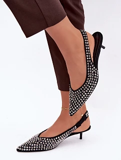 Dámské sandály Heel s přezkami Černé model 22320648 - Boto