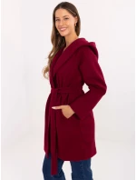 Płaszcz IT PL model 21320012 bordowy - FPrice Płaszcz IT PL model 21320012 bordowy - FPrice