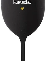 JSI TOP KÁMOŠKA - černá sklenice na víno 350 ml