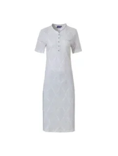 Dámská noční košile 10231-116- 4 bílá-šedý vzor - Pastunette