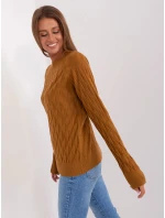 Dámský svetr AT SW 2326.37X Světle hnědá - FPrice