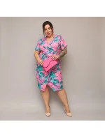 dámské  květované šaty v délce ke kolenům model 20070190 - Moon