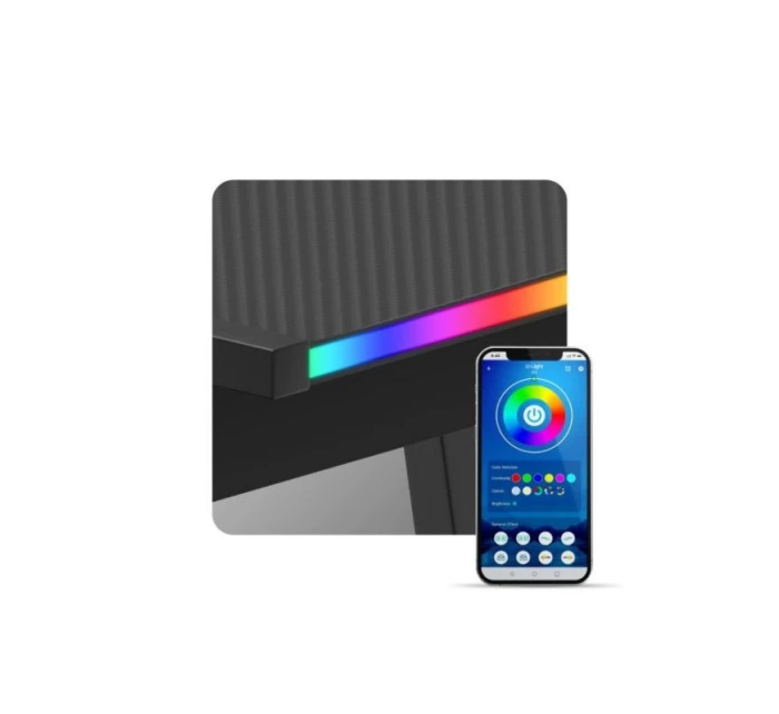 Herní stůl Hero model 21335676 Black RGB - Huzaro