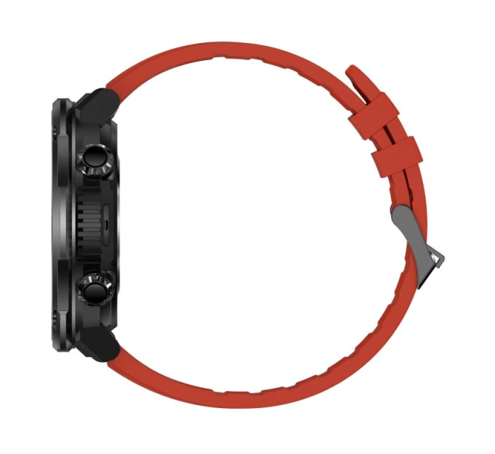 Chytré hodinky Gravity GT21-6 + červený silikonový řemínek