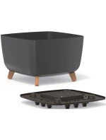 GRACIA SQUARE 24x24CM ANTHRACITE DIETARY POND