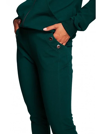 Kalhoty s nohavicí a  tmavě zelené model 18004375 - BeWear