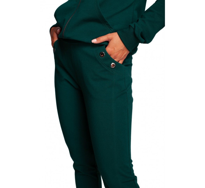 Kalhoty s nohavicí a  tmavě zelené model 18004375 - BeWear