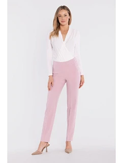 kalhoty s bočním zipem lila model 22152292 - STYLOVE