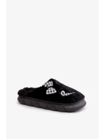 Futrzane Dámské Pantofle S Nášivkami A Mašlí Černé Linnorelia Futrzane Dámské Pantofle S Nášivkami A Mašlí Černé Linnorelia