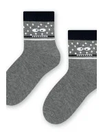 Chlapecké vzorované ponožky 014 MELANGE GREY 29-31 Chlapecké vzorované ponožky 014 MELANGE GREY 29-31