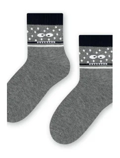 Chlapecké vzorované ponožky 014 MELANGE GREY 29-31