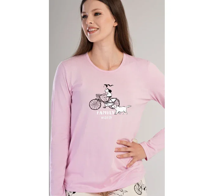 Dámské pyžamo dlouhé Dívka na kole