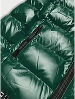 Dámská metalická bunda s kapucí zelená (xw808x) Dámská metalická bunda s kapucí zelená (xw808x)
