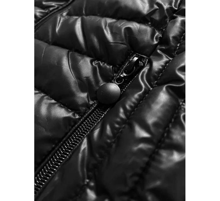 Černá dámská vesta se stojáčkem (B8233-1) Černá dámská vesta se stojáčkem (B8233-1)