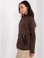 Sweter AT SW model 18955182 brązowy - FPrice Sweter AT SW model 18955182 brązowy - FPrice