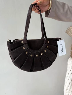 Dámská kabelka z přírodního semiše Marivane – čokoládová