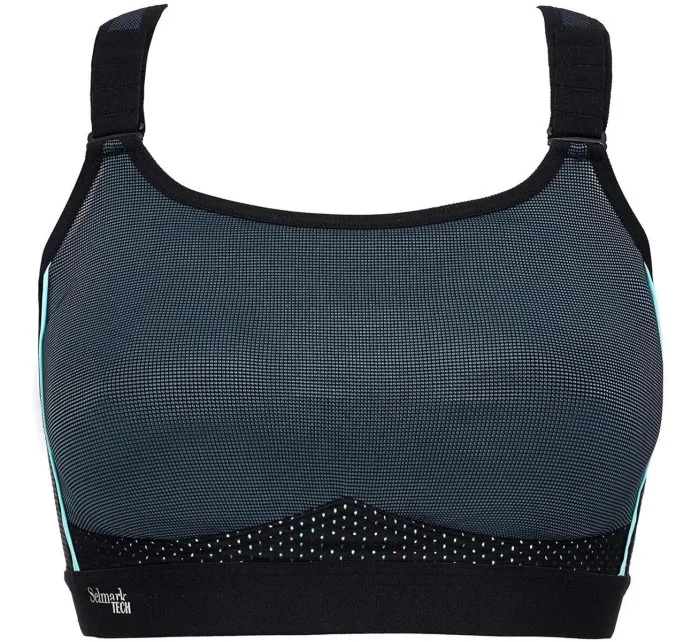 Sportovní podprsenka 0020129 černo-tyrkysová - Selmark