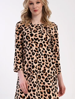 Dámské domácí šaty s tříčtvrtečním rukávem Leona