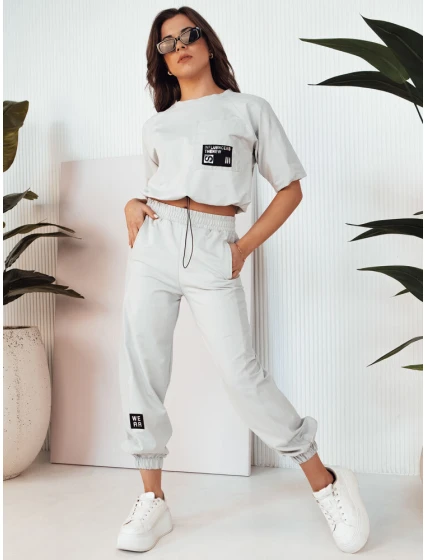 Dámská tepláková souprava HOLTY light grey FashionStreet AY1026 Dámská tepláková souprava HOLTY light grey FashionStreet AY1026