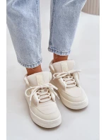 Zateplené dámské tenisky Big Star OO274A531 Krémové Zateplené dámské tenisky Big Star OO274A531 Krémové