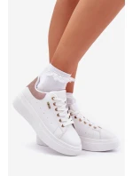 Dámské Sneakersy Na Platformě Eko Kůže Bílé Lelandine Dámské Sneakersy Na Platformě Eko Kůže Bílé Lelandine