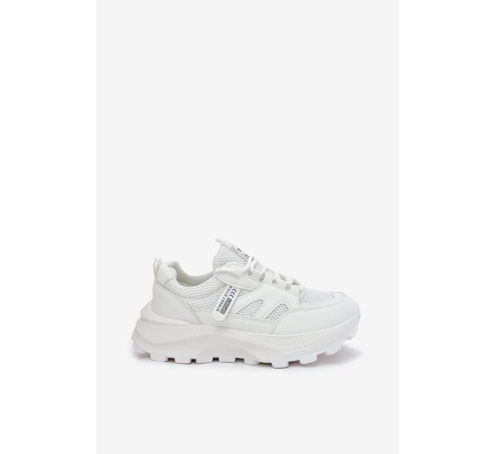 Dámské Sportovní Boty Sneakers Na Tlusté Podešvi Bílé Prononice Dámské Sportovní Boty Sneakers Na Tlusté Podešvi Bílé Prononice