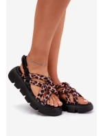 Dámské Sandály Na Platformě S Pásky Leopardí model 21696128 - Boto Dámské Sandály Na Platformě S Pásky Leopardí model 21696128 - Boto