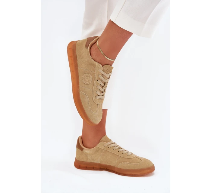 Dámské Semišové Sneakers Big Star RR274849 HI-POLY SYSTEM Béžové Dámské Semišové Sneakers Big Star RR274849 HI-POLY SYSTEM Béžové