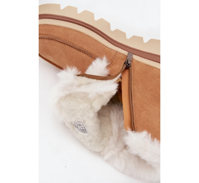 Dámské zimní boty z přírodního semiše Lee Cooper LCJ-25-01-3738 Camel Dámské zimní boty z přírodního semiše Lee Cooper LCJ-25-01-3738 Camel