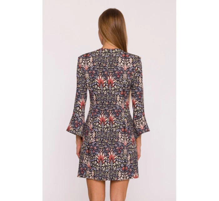 model 21296048 Šaty s potiskem a širokými manžetami model 1 - Moe
