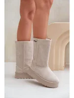 Vysoké Sněhule Na Platformě Big Star OO274894 Světle Béžové Vysoké Sněhule Na Platformě Big Star OO274894 Světle Béžové