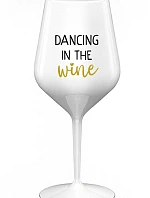 DANCING IN THE WINE - bílá nerozbitná sklenice na víno 470 ml