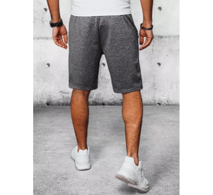 Pánské tmavě šedé teplákové šortky Dstreet SX2190 Pánské tmavě šedé teplákové šortky Dstreet SX2190