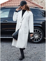 Dámský oversize dlouhý kabát AVELINNI ve tvaru rybí kosti béžový FashionStreet NY0700