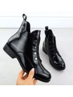 Dámské černé lakované kozačky S.Barski HY52-527 Dámské černé lakované kozačky S.Barski HY52-527