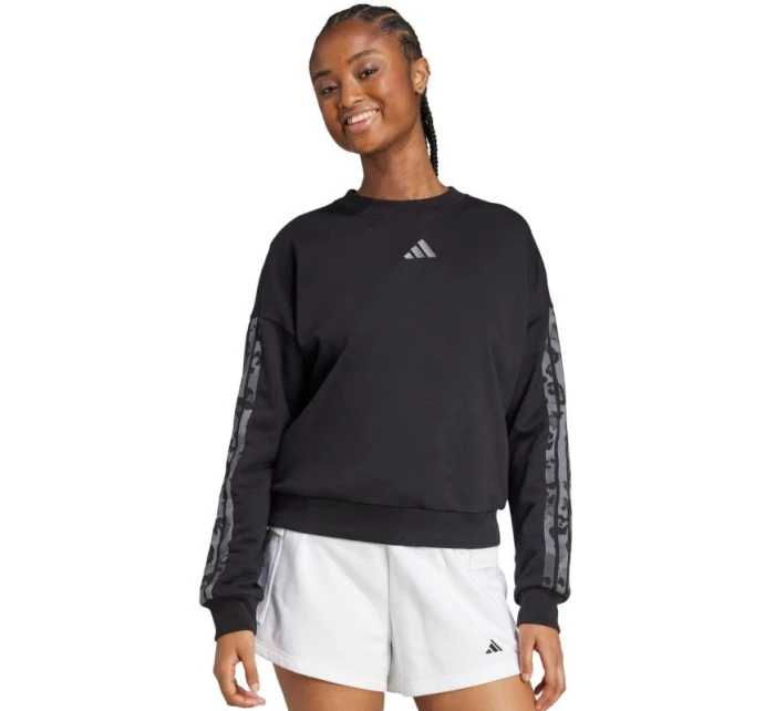 Dámská mikina Animal Print 3Stripes French Terry Sweatshirt black model 21720677 - ADIDAS Dámská mikina Animal Print 3Stripes French Terry Sweatshirt black model 21720677 - ADIDAS