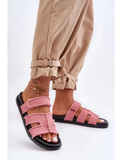 Dámské sandály na zip Růžové model 21628628 - Boto